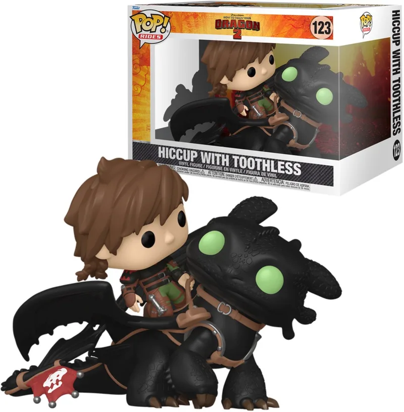 How To Train Your Dragon Hiccup with Toothless (Pop Ride! Deluxe) vinyl figuur 123 Funko Pop! meerkleurig by Funko in Multicolour – product photo