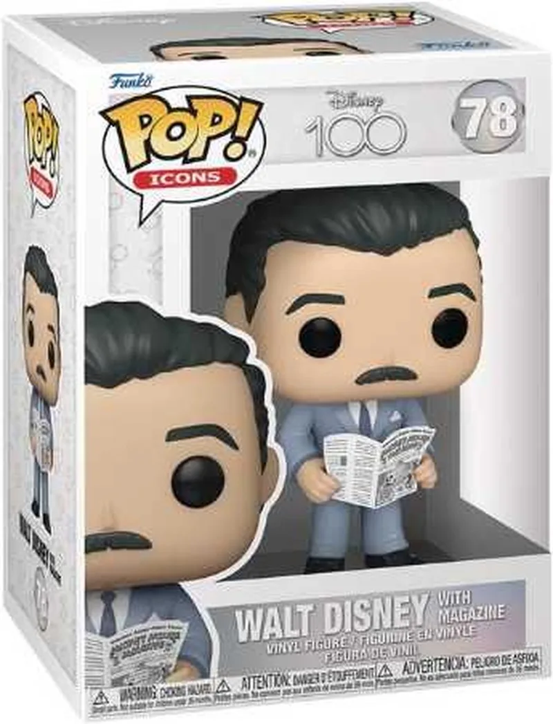 Icons Disney 100 Walt Disney with Magazine #78 van Funko in Meerkleurig – productfoto