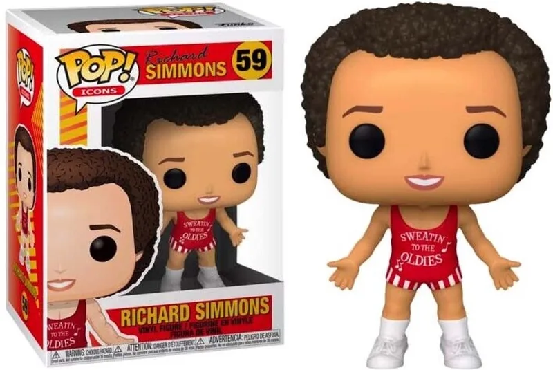 Icons Vinyl Figure - RICHARD SIMMONS #59 *Exclusive* van Funko in Rood – productfoto