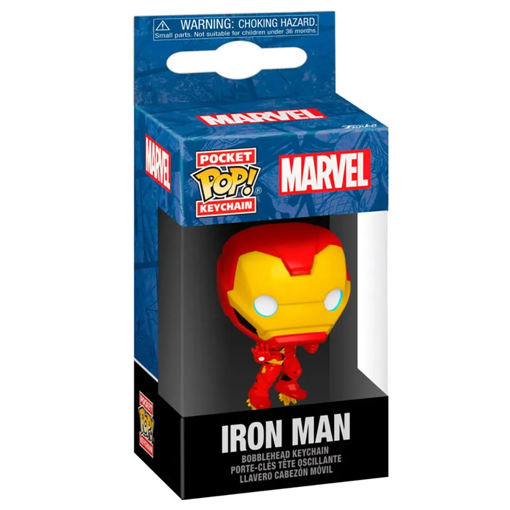 Iron Man Marvel Pocketklassiekers Sleutelhanger von Funko – Produktfoto
