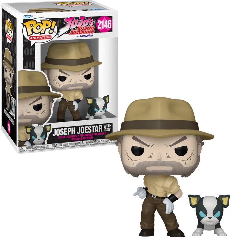 JoJo´s Bizarre Adventure POP!&Buddy Animation Vinyl Figures Joseph & Iggy 9 cm by Funko in Multicolour – product photo