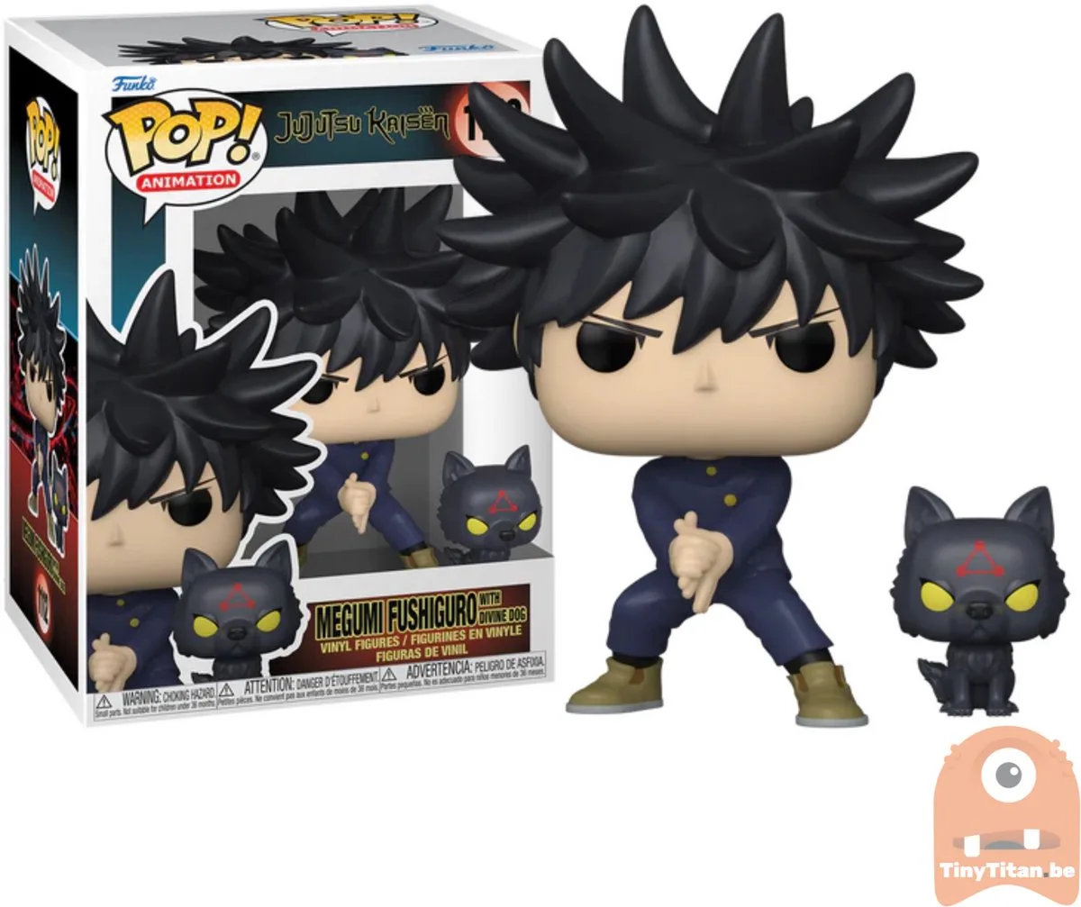 Jujutsu Kaisen Actionfigur Funko POP! Jujutsu Kaisen S1 Megumi w/ Dogs, 10 cm von Funko in Multicolours – Produktfoto