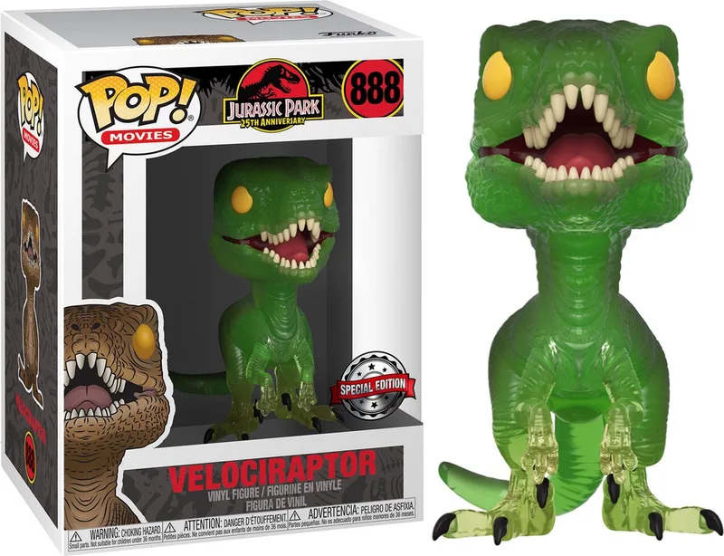 Jurassic Park POP! & Tee Box Clever Raptor maat L by Funko in Green – product photo