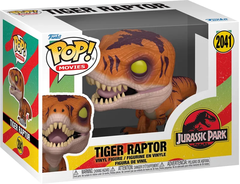 Jurassic Park Tiger Raptor vinylfiguur 2041 Unisex Funko Pop! - Neutraal by Funko in Standard – product photo
