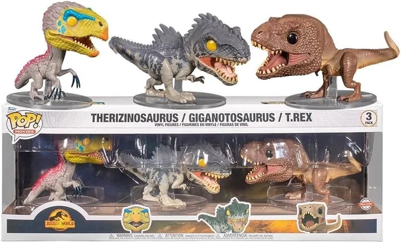Jurassic World: Dominion - Therizinosaurus Giganotosaurus & T-Rex Exclusive 3-Pack by Funko in Multicolour – product photo