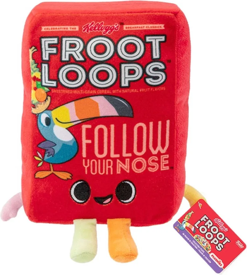 Kellogg's Froot Loops Cereal Box 18 cm Pluche knuffel van Funko in Multicolours – productfoto