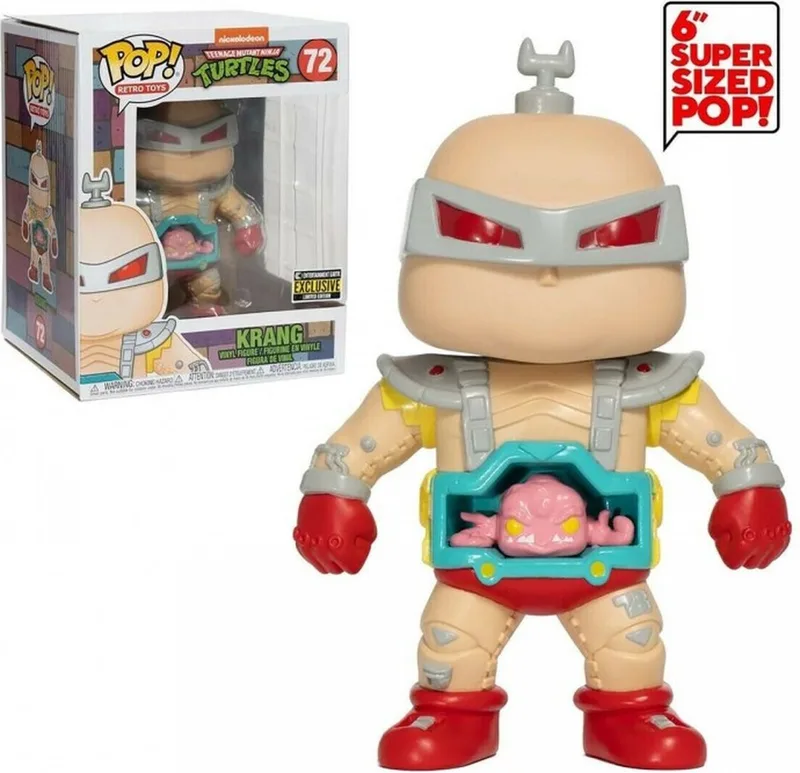 Krang Teenage Mutant Ninja Turtles 6" inch Vinyl Figure Nickelodeon #72 Special Edition van Funko in Zilver – productfoto