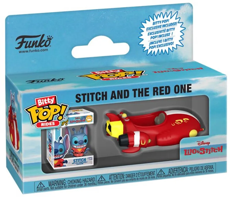 Lilo & Stitch Stitch and The Red One (Bitty Pop! Ride) vinylfiguur Unisex Funko Pop! - Neutraal by Funko in Standard – product photo