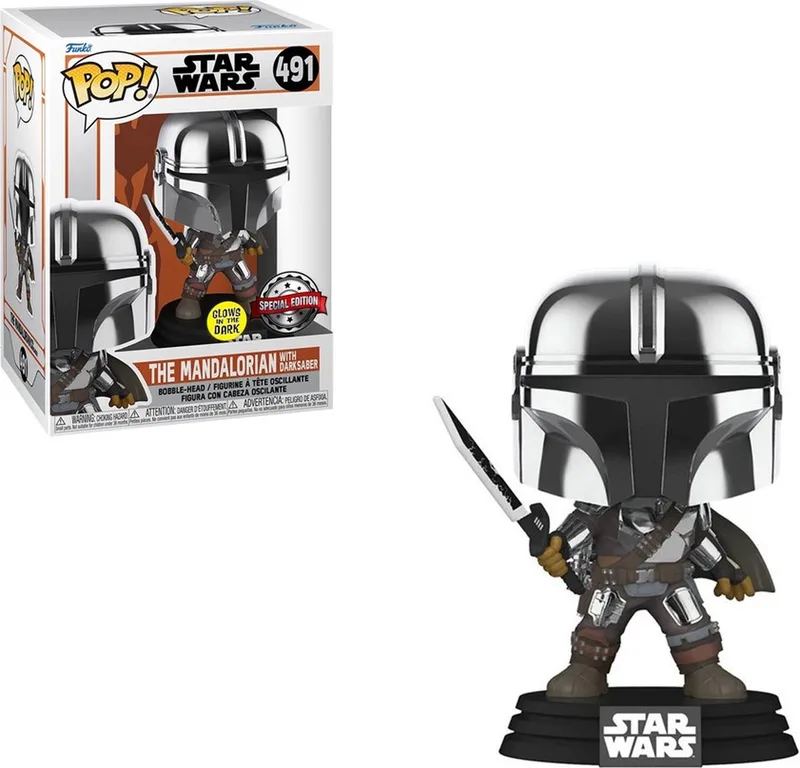 Mando met Darksaber (Glow in the Dark + Metallic) by Funko in Multicolour – product photo