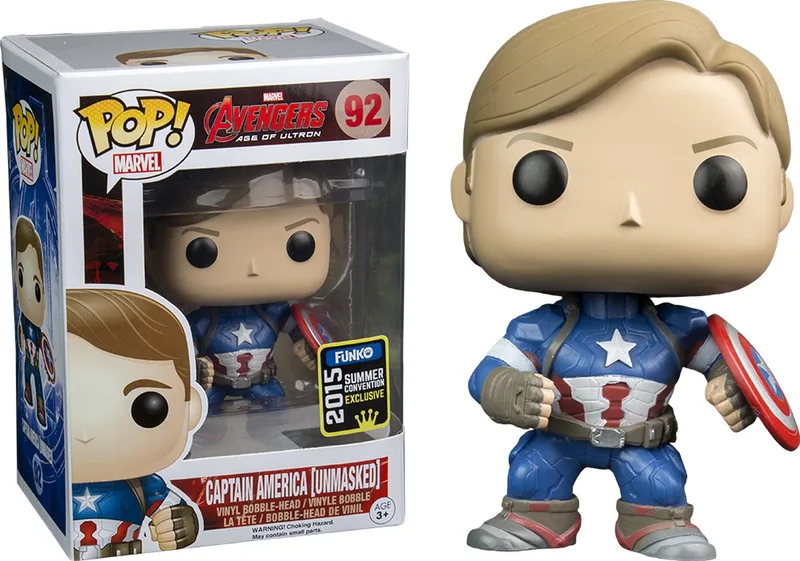 Marvel: Avengers - Captain America (Unmasked) #82 Convention Exclusive 2015 van Funko in Meerkleurig – productfoto