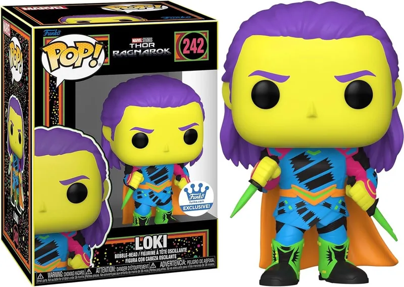 Marvel BlackLight Thor Ragnarok - Loki #242 - Vaulted Rare Exclusive by Funko in Multicolour – product photo