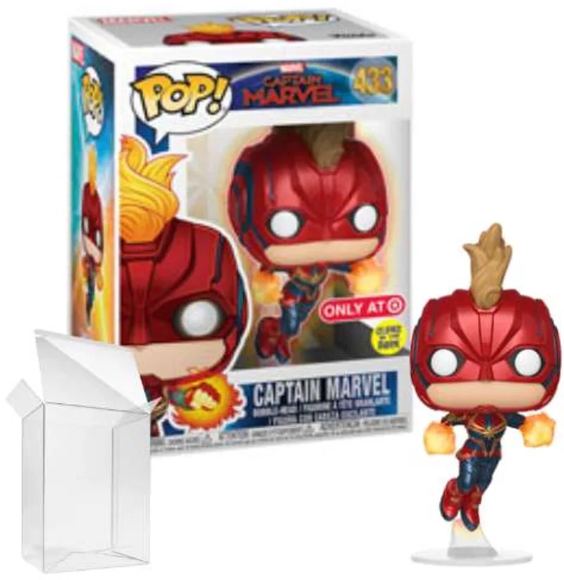 Marvel: Captain Marvel (Flying) (Glow in the Dark) - #433 Target Glow in the Dark Exclusive van Funko in Meerkleurig – productfoto