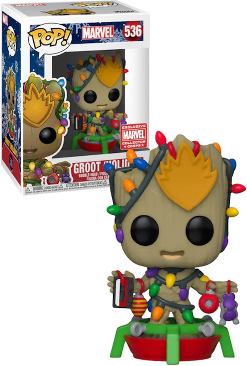 Marvel: Groot (Holiday) #536 (Collector Corps Exclusive) [Condition: 7.5/10] by Funko in Multicolour – product photo