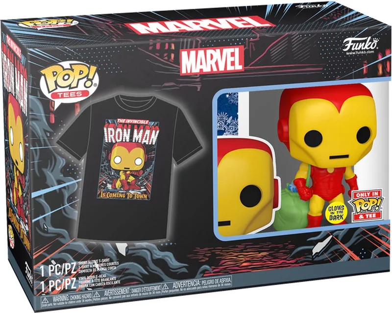Marvel Holliday Tee Box - Iron Man Exclusive #1282 Glows in the Dark - Maat L van Funko in Meerkleurig – productfoto