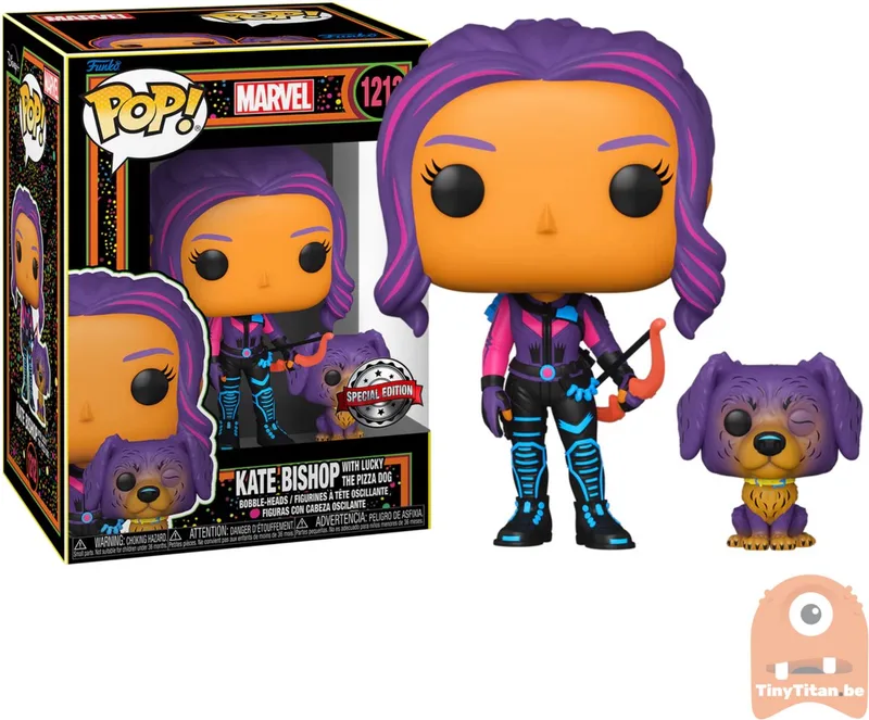 Marvel: Kate Bishop With Lucky Black Light by Funko in Multicolour – product photo