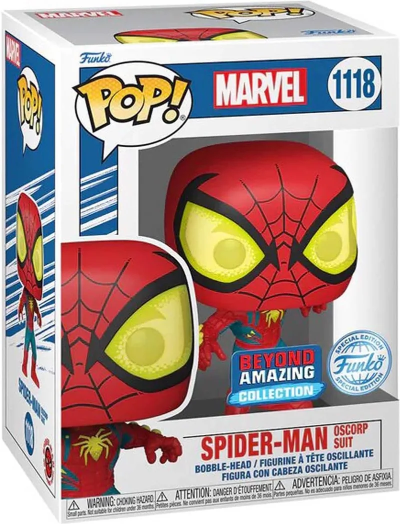 Marvel - POP N° 1118 - Spiderman Oscorp Suit - Beyond Amazing Exclusive by Funko – product photo