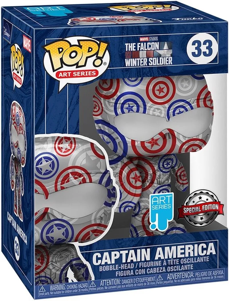 Marvel - POP N° 33 - Winter Captain America Patriotic Age - Art Series Exclusive by Funko – product photo