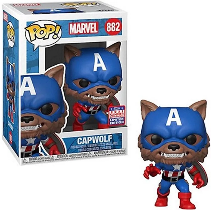 Marvel - POP N° 882 - Capwolf - SDCC 2021 Funkon Summer Convention Exclusive LE van Funko – productfoto