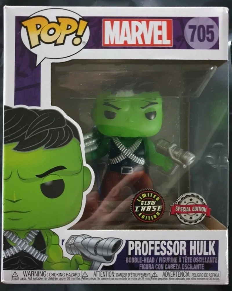 Marvel Professor Hulk Glow , Special Edition #705 CHASE !!! van Funko in Groen – productfoto
