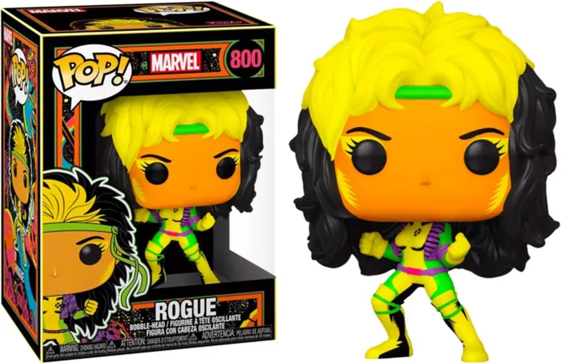 Marvel - Rogue Blacklight Exclusive #800 van Funko in Meerkleurig – productfoto