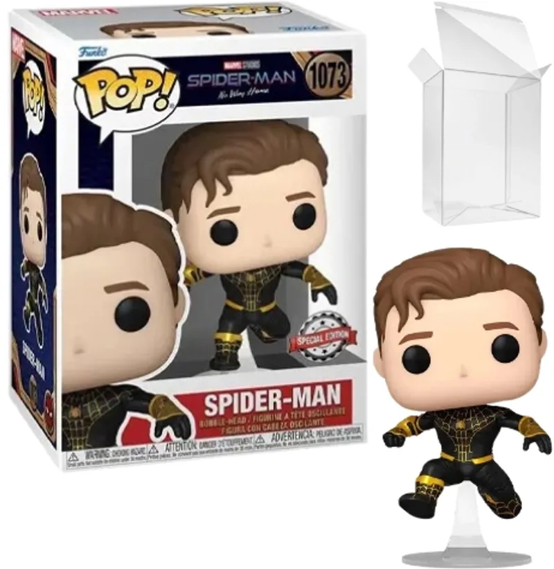 Marvel Spider-Man: No Way Home - Spider-Man Unmasked Black Suit #1073 van Funko in Meerkleurig – productfoto