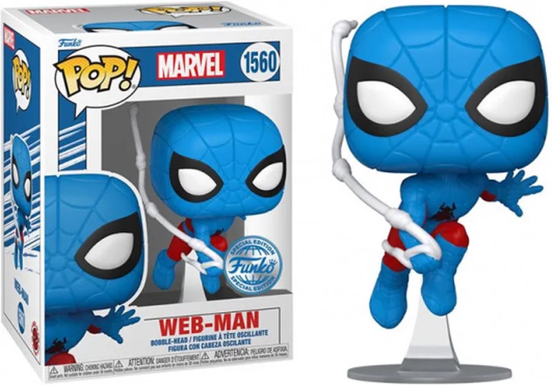 Marvel Spider-man Web-man #1560 Exclusive från Funko i Blå – produktbild
