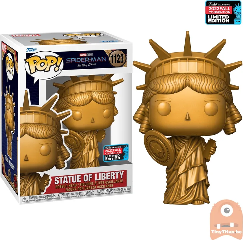 Marvel - Spiderman NWH - POP N° 1123 - Statue of Liberty - NYCC 2022 Exclusive van Funko – productfoto