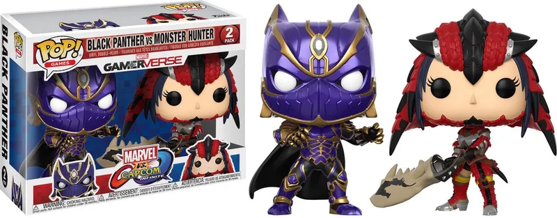 Marvel Vs Capcom 2-Pack Black Panther Vs Monster Hunter - Verzamelfiguur by Funko in Multicolour – product photo