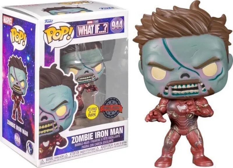 Marvel What If.. ? - Zombie Iron man #944 Exclusive Glows in the Dark by Funko in Multicolour – product photo