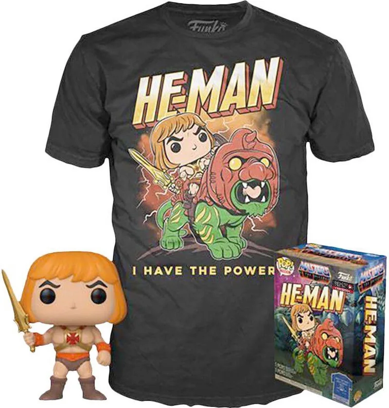 Masters Of The Universe Verzamelfiguur & Tshirt Set POP! & Tee Box He-Man by Funko in Black – product photo