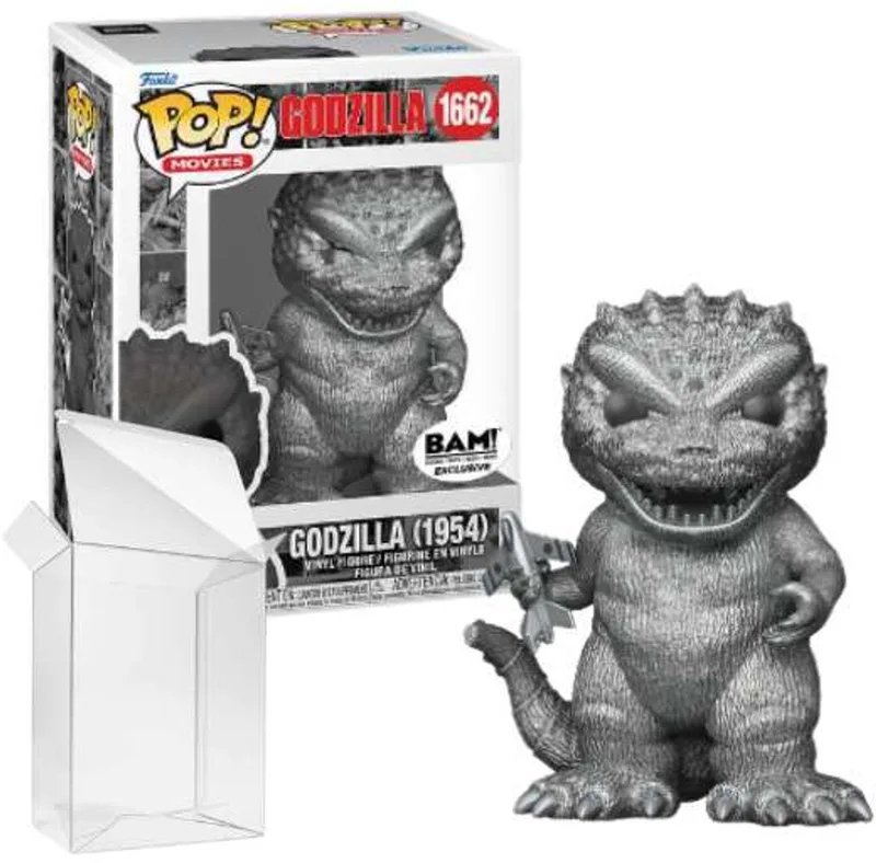 Movies: Godzilla - Godzilla (1954) #1662 BAM! Exclusive van Funko in Zilver – productfoto
