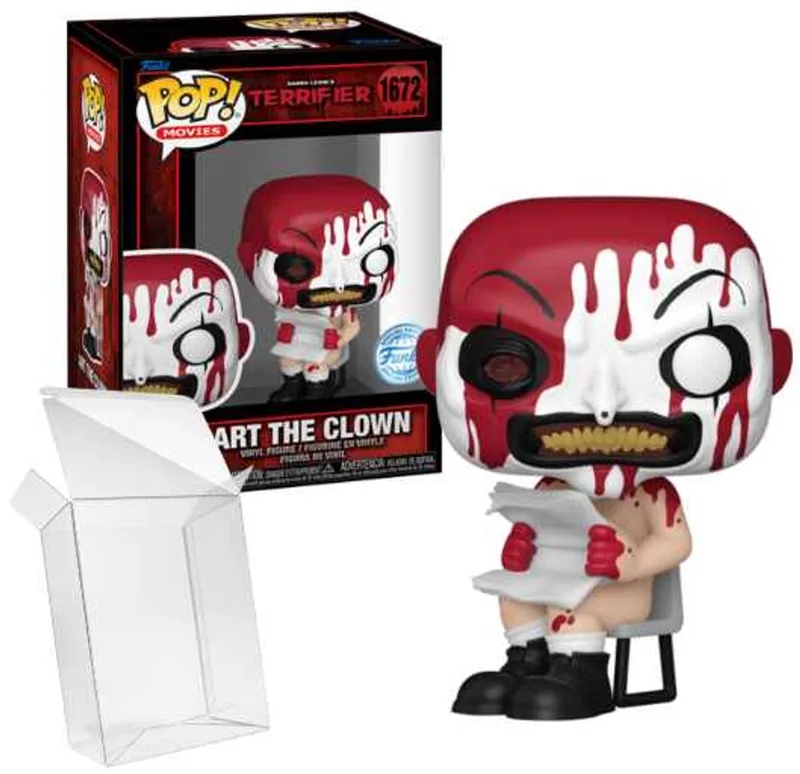 Movies Horror: Terrifier - Art the Clown Bloody Seated #1672 Special Edition Exclusive van Funko – productfoto