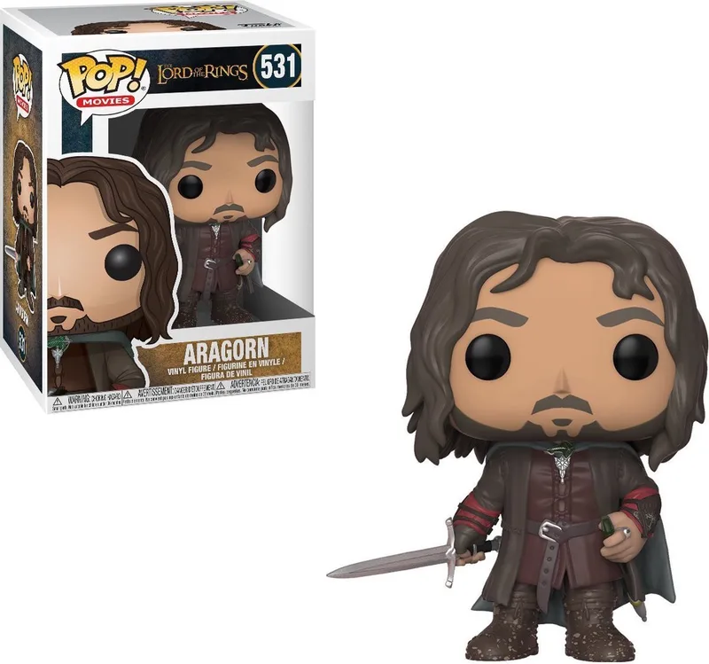 Movies: The Lord Of The Rings Aragorn Volwassenen En Kinderen - Verzamelfiguur by Funko in Multicolour – product photo