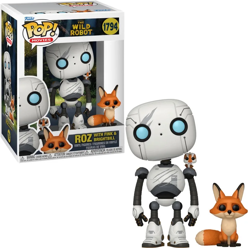Movies: The Wild Robot - Roz with Brightbill & Fin #1794k van Funko in Meerkleurig – productfoto