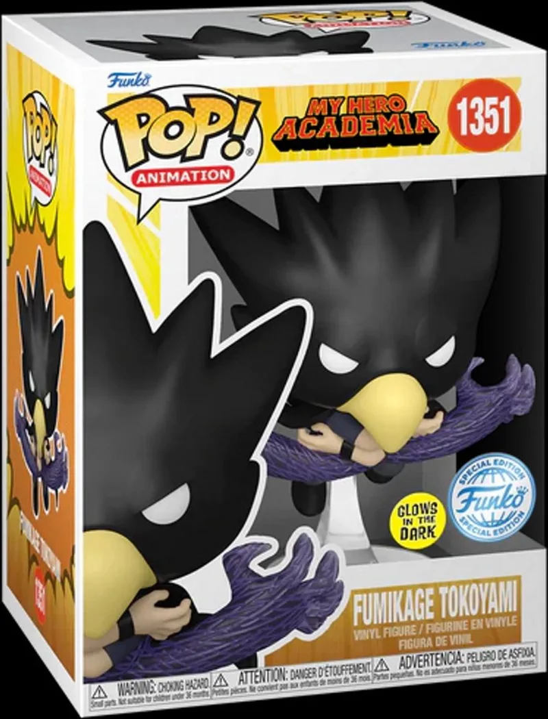 My Hero Academia: Season 5 - Fumikage Tokoyami #1351 Glow in the Dark Exclusive van Funko in Meerkleurig – productfoto