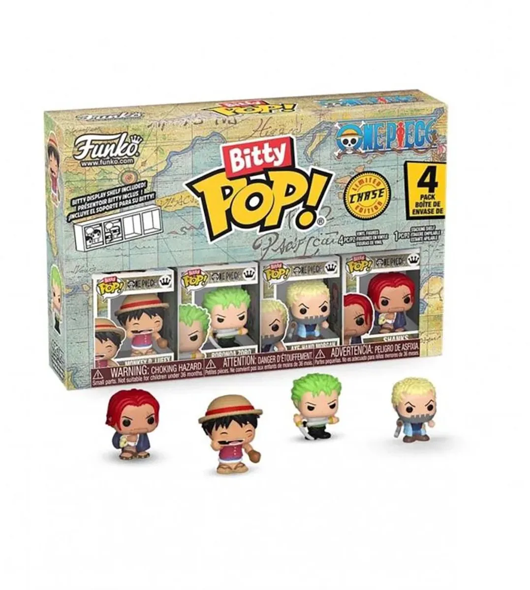 One Piece Luffy (Bitty Pop!) vinylfiguurtjes (Set van 4) Unisex Funko Pop! - Neutraal de Funko en Standard – photo produit