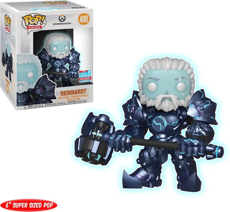 Overwatch - Coldhardt Reinhardt Glow in the Dark 6” Super Sized Pop! Vinyl Figure (2018 Fall Convention Exclusive) van Funko in Meerkleurig – productfoto