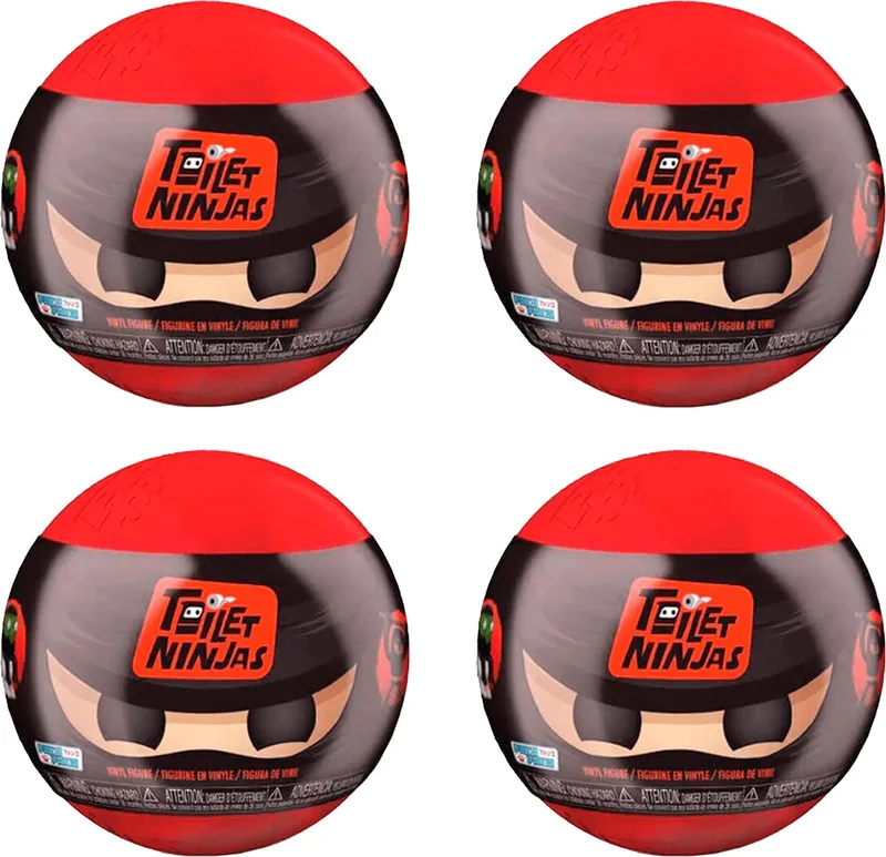 Paka Paka 4-Pack – Mystery Capsules – Blind Box Verzamelfiguren van Funko in Toilet Ninja's – productfoto