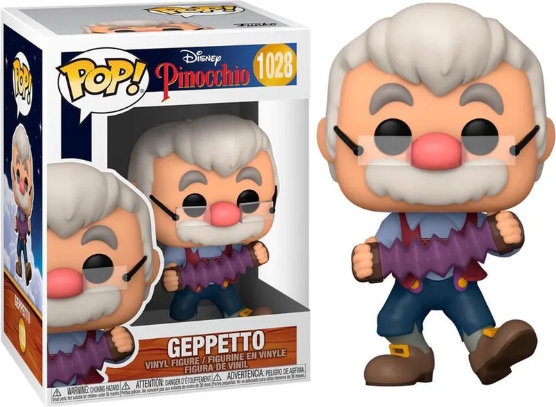 Pinocchio Verzamelfiguur Disney POP! 80th Anniversary Geppetto With Accordion 9 cm Multicolours by Funko in Multicolour – product photo
