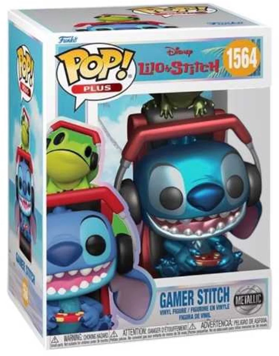 Plus Disney: Lilo & Stitch - Gamer Stitch (Metallic) #1564 von Funko in Mehrfarbig – Produktfoto