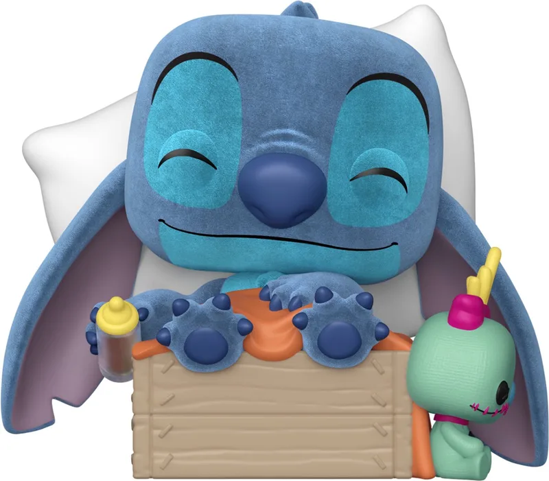 Plus: Disney Lilo & Stitch - Sleeping Stitch in Box (Flocked) #1607 Special Edition Exclusive van Funko in Meerkleurig – productfoto