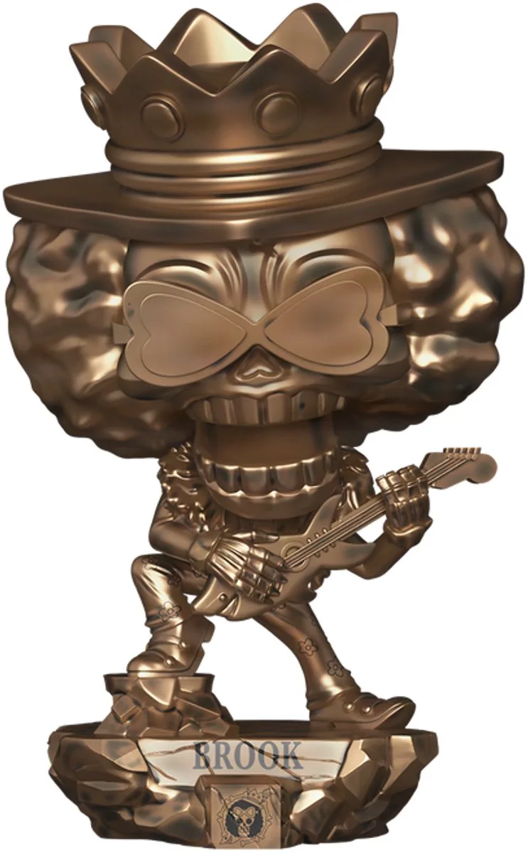 Plus One Piece Brook Statue #2215 Special Edition + Hard Case van Funko in Brons – productfoto