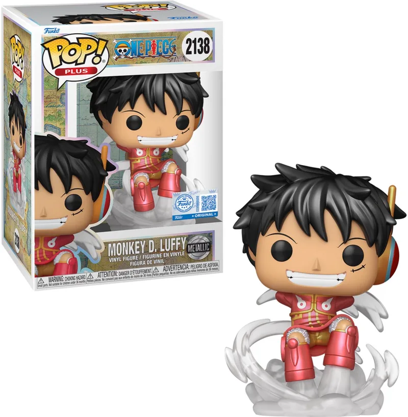 Plus: One Piece - Monkey D. Luffy (metallic) #2138 Special Edition Exclusive van Funko in Meerkleurig – productfoto