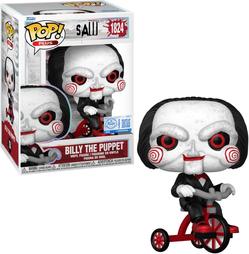 Plus: Saw - Billy The Puppet on Tricycle #1824 - Exclusive Edition van Funko in Meerkleurig – productfoto