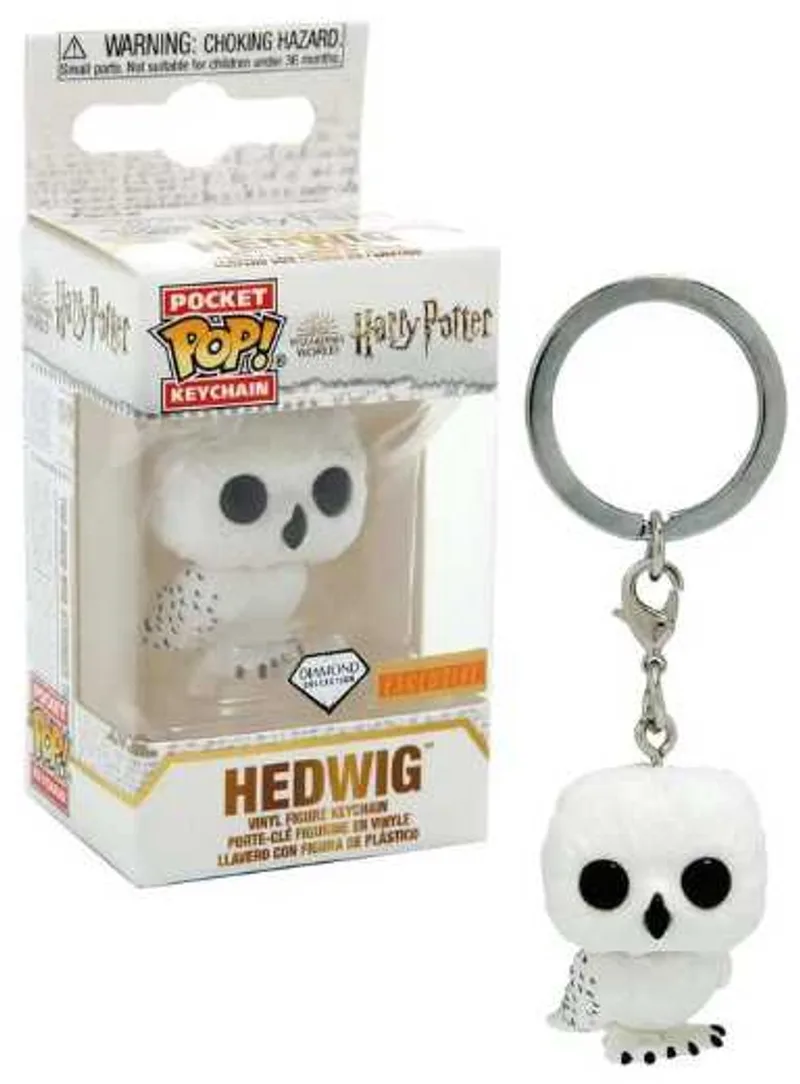 Pocket Keychain - Harry Potter: Hedwig Diamond Hot Topic Exclusive [Rare] van Funko in Wit – productfoto