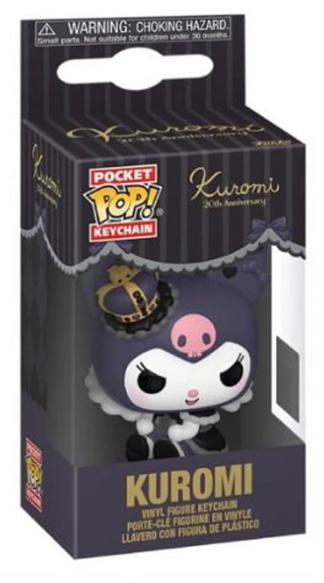 Pocket Pop! Keychain - Kuromi (20th Anniversary) van Funko in Zwart – productfoto