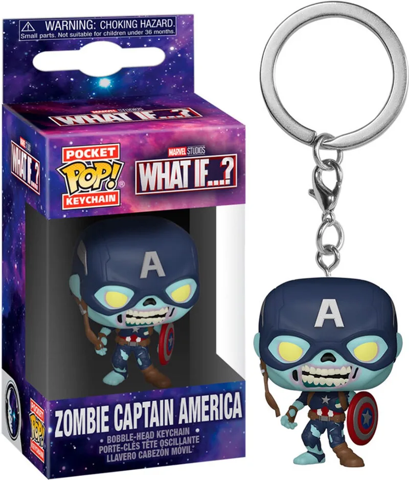 Pocket Pop! Keychain: Marvel - What If...? - Zombie Captain America FUNKO by Funko in Multicolour – product photo