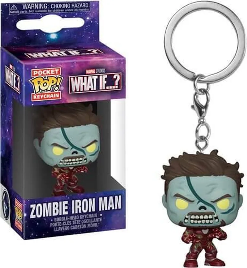 Pocket Pop! Keychain: Marvel - What If...? - Zombie Iron Man FUNKO fra Funko i Flerfarvet – produktbillede