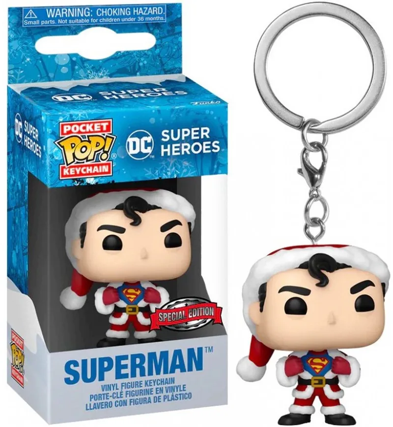 Pocket POP Sleutelhanger DC Comics Holiday Superman Exlusive by Funko in Blue – product photo