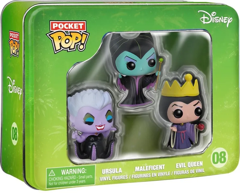 Pocket Pop! Tins: Disney - Maleficent Ursula Evil Queen 3 pack van Funko – productfoto